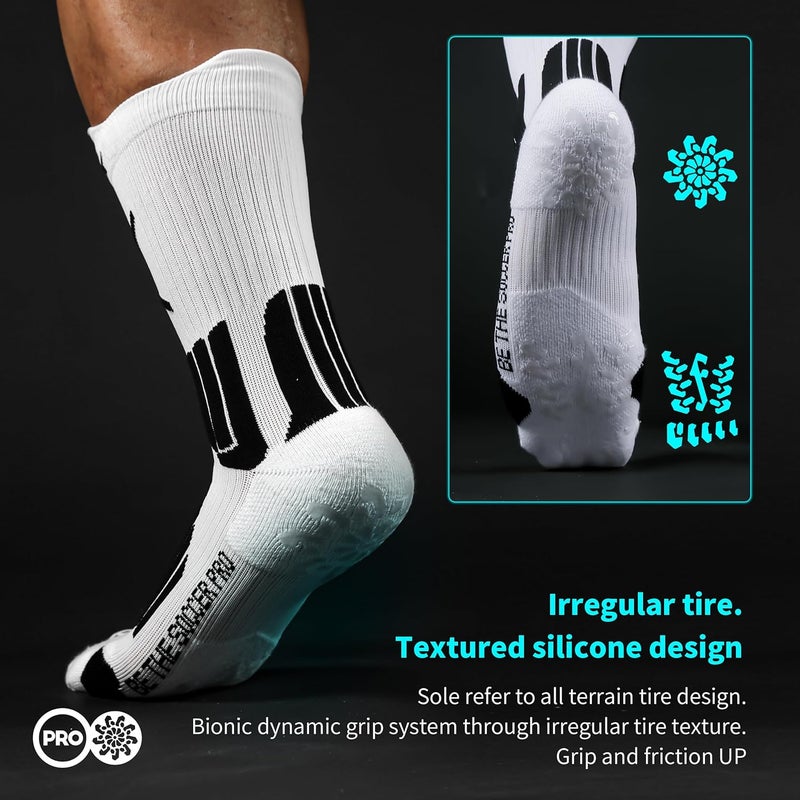 FUNRY Store Grip Socks Soccer for Men&Women,Non-Slip Soccer Socks,Elite Compression Socks for Running Basketball （ men's size 6-11） - Image 5